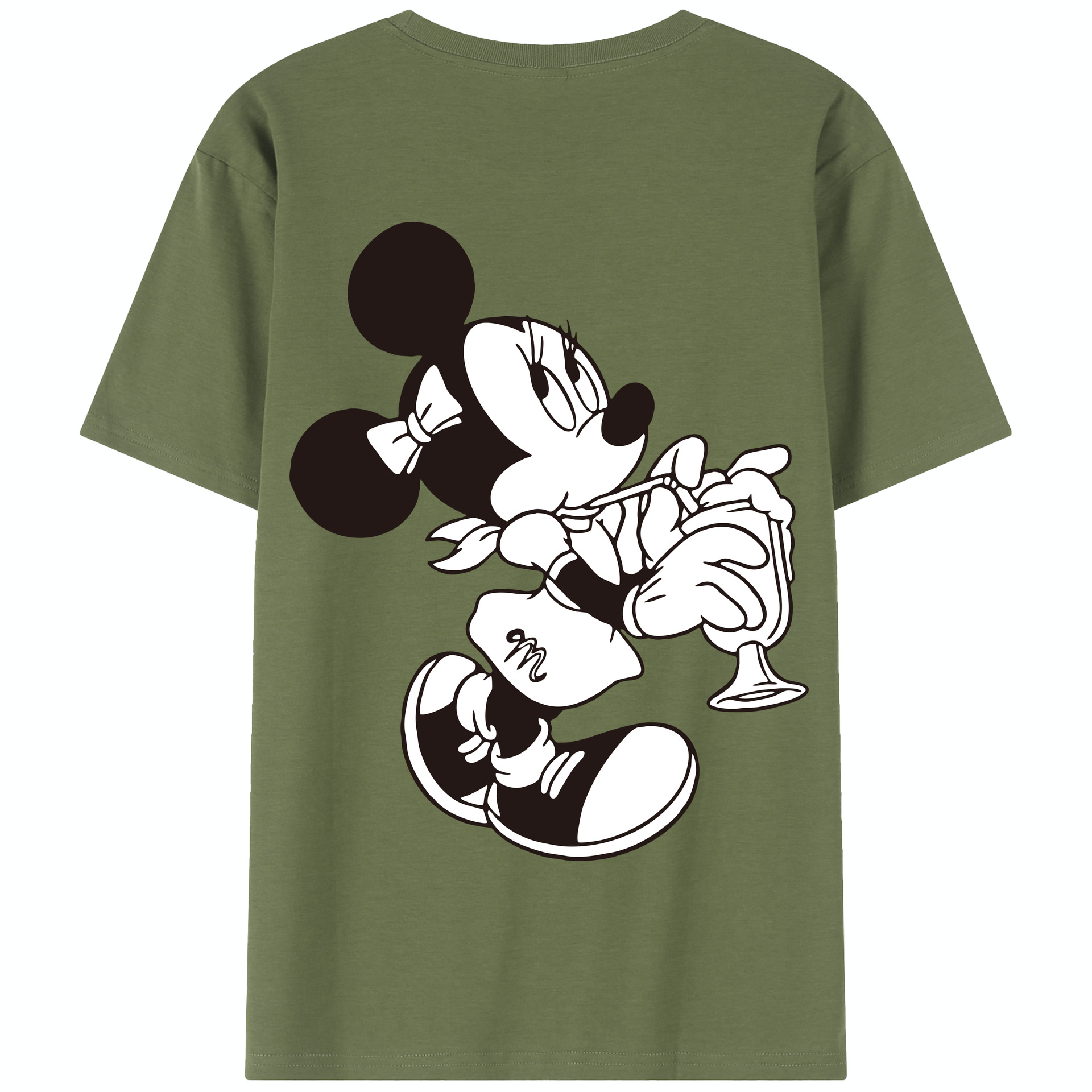 （画像用） ミッキーマウス Mickey Mouse 綿100％半袖Tシャツ（背面プリント）